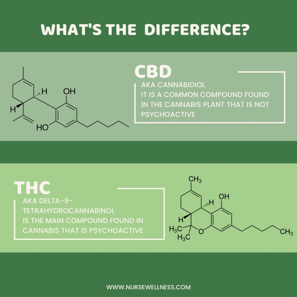 the difference between cbd and thc infographic